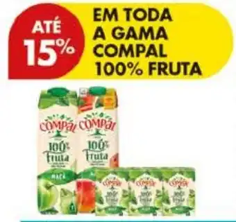 Pingo Doce Compal 100% Fruta promoção