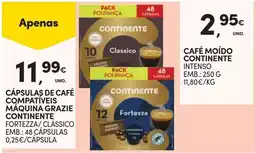 Continente Cápsulas de café compatíveis máquina grazie continente promoção