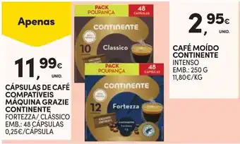Continente Cápsulas de café compatíveis máquina grazie continente promoção
