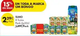 Pingo Doce Sumo 8 frutos um bongo promoção