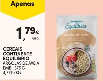 Continente Cereais continente equilíbrio argolas de aveia promoção