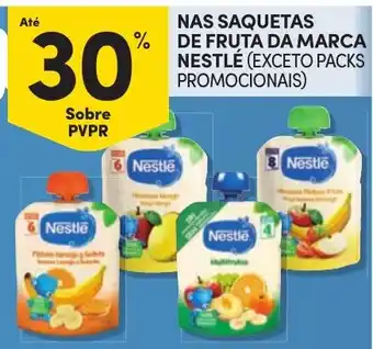 Continente Saquetas de fruta da marca Nestlé promoção