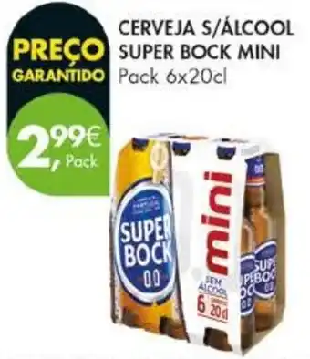 Pingo Doce Cerveja s/alcool super bock mini promoção