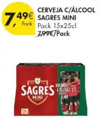 Pingo Doce Cerveja c/álcool sagres mini promoção