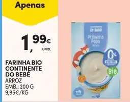 Continente Farinha bio continente do bebé arroz promoção