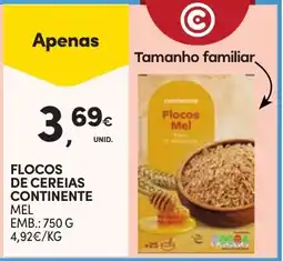 Continente Flocos de cereias continente mel promoção
