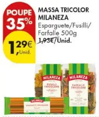Pingo Doce Massa tricolor milaneza promoção