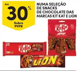 Continente snacks de chocolate das marcas kit kat e lion promoção