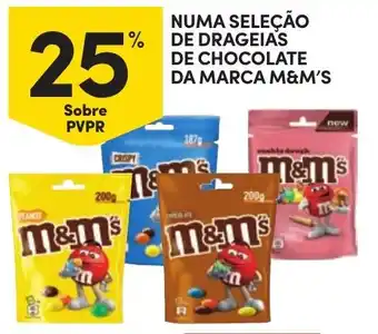 Continente numa seleção de drageias de chocolate da marca m&m's promoção