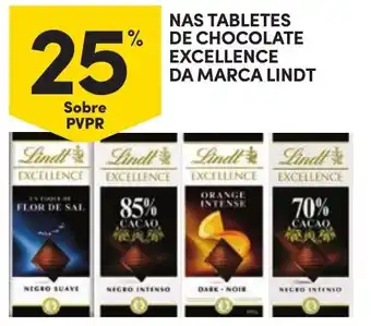 Continente Tabletes de chocolate excellence da marca lindt promoção