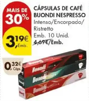 Pingo Doce cápsulas de café buondi nespresso promoção