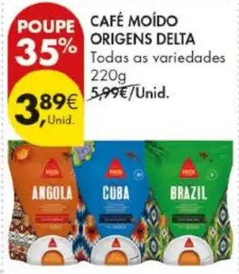 Pingo Doce Café moído origens delta promoção