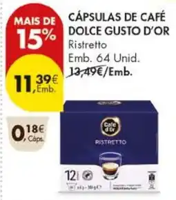 Pingo Doce Cápsulas de café dolce gusto d'or promoção