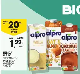 Continente Bebida alpro chocolate/baunilha/amêndoa promoção