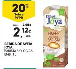 Continente Bebida de aveia joya barista biológica promoção