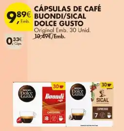 Pingo Doce cápsulas de café buondi/sical dolce gusto promoção