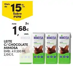 Continente Leite c/ chocolate mimosa promoção
