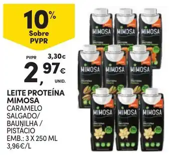 Continente Leite proteína mimosa promoção