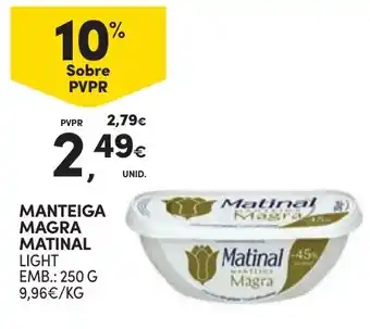 Continente Manteiga magra matinal promoção