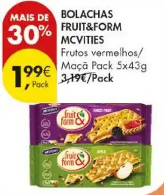 Pingo Doce Bolachas fruit&form mcvities promoção
