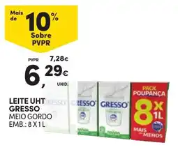 Continente Leite uht gresso meio gordo promoção