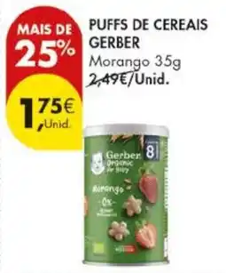 Pingo Doce Puffs de cereais gerber morango promoção
