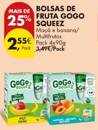 Pingo Doce Bolsas de fruta gogo squeeze promoção