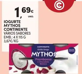 Continente Iogurte mythos continente promoção
