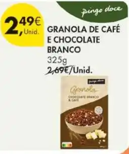 Pingo Doce Granola de café e chocolate branco promoção