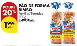 Pingo Doce Pão de forma bimbo familiar/torradas promoção