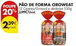 Pingo Doce Pão de forma oroweat promoção