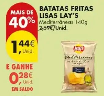 Pingo Doce batatas fritas lisas lay's mediterrâneas promoção
