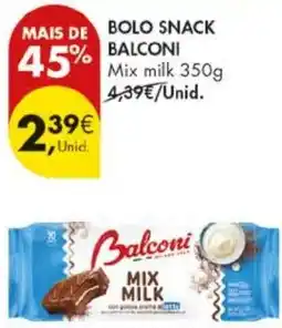 Pingo Doce Bolo snack balconi mix milk promoção