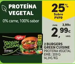 Continente Proteína vegetal iglo green cuisine promoção