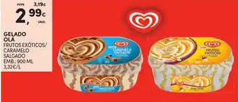 Continente gelado olá frutos exóticos/ caramelo salgado promoção