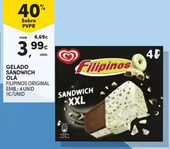 Continente gelado sandwich olá filipinos original promoção