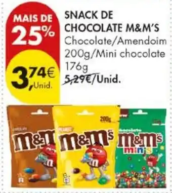 Pingo Doce Snack de chocolate m&m's promoção
