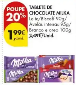Pingo Doce Tablete de chocolate milka promoção