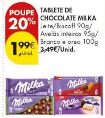 Pingo Doce Tablete de chocolate milka promoção