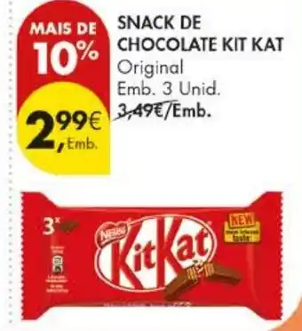 Pingo Doce Snack de chocolate kit kat original promoção