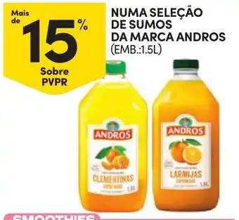 Continente sumos da marca andros promoção
