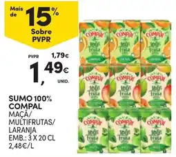 Continente Sumo 100% Compal promoção