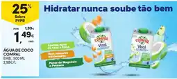 Continente Água de coco compal promoção