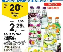 Continente água c/ gás pedras sabores promoção
