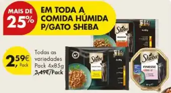 Pingo Doce comida húmida p/gato sheba promoção