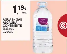 Continente Água s/ gás alcalina continente promoção