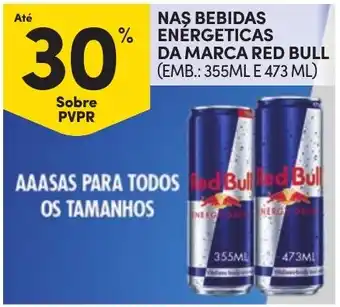 Continente nas bebidas energéticas da marca red bull promoção