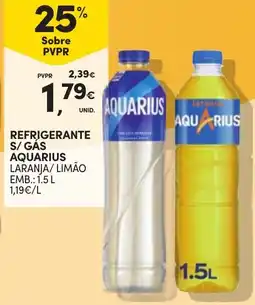 Continente refrigerante s/ gás aquarius laranja/ limão promoção
