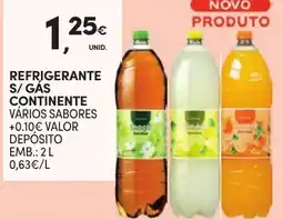 Continente Refrigerante s/ gás continente promoção