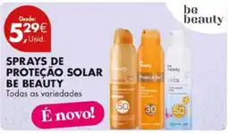 Pingo Doce sprays de proteção solar be beauty promoção